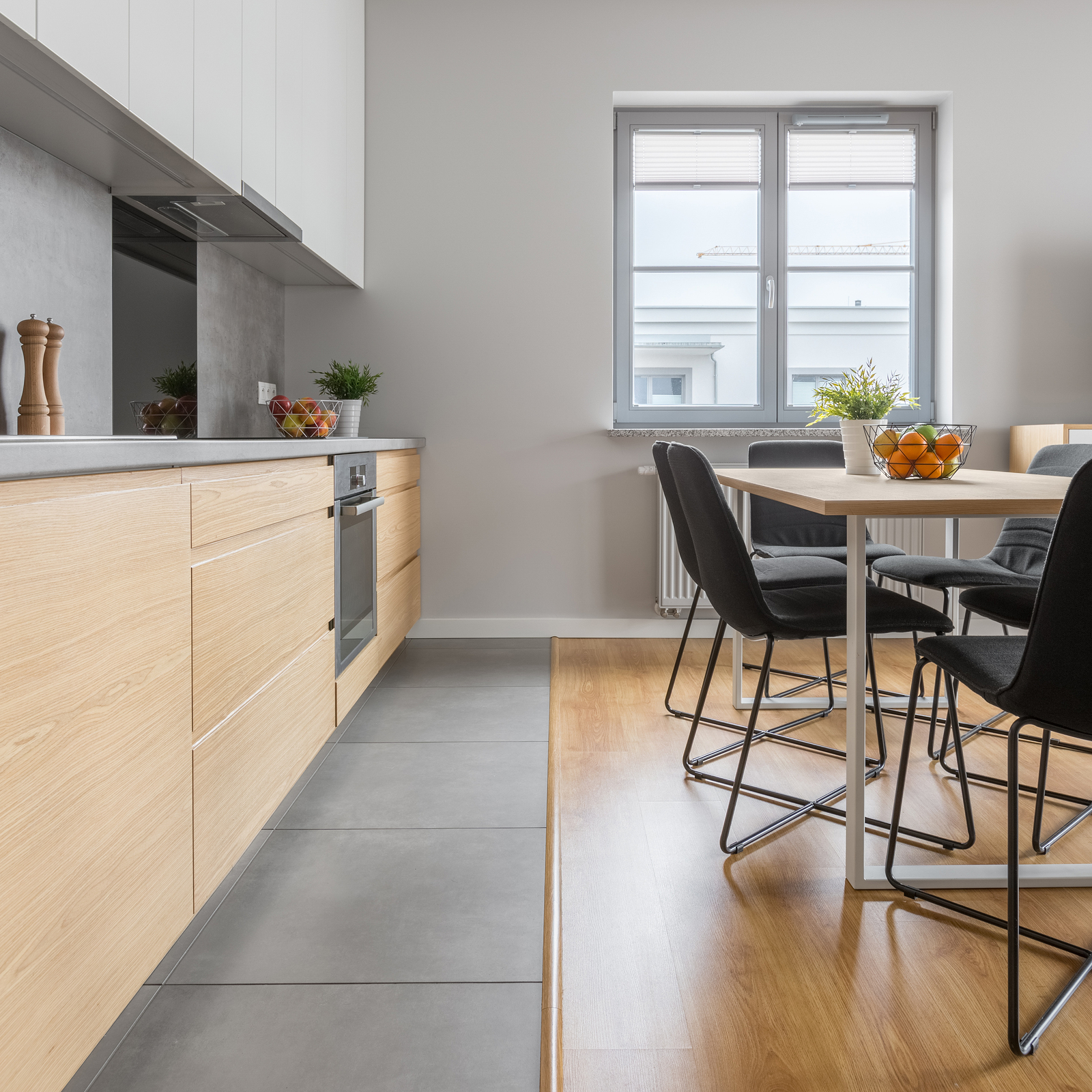 Modern Designed Kitchen With Table